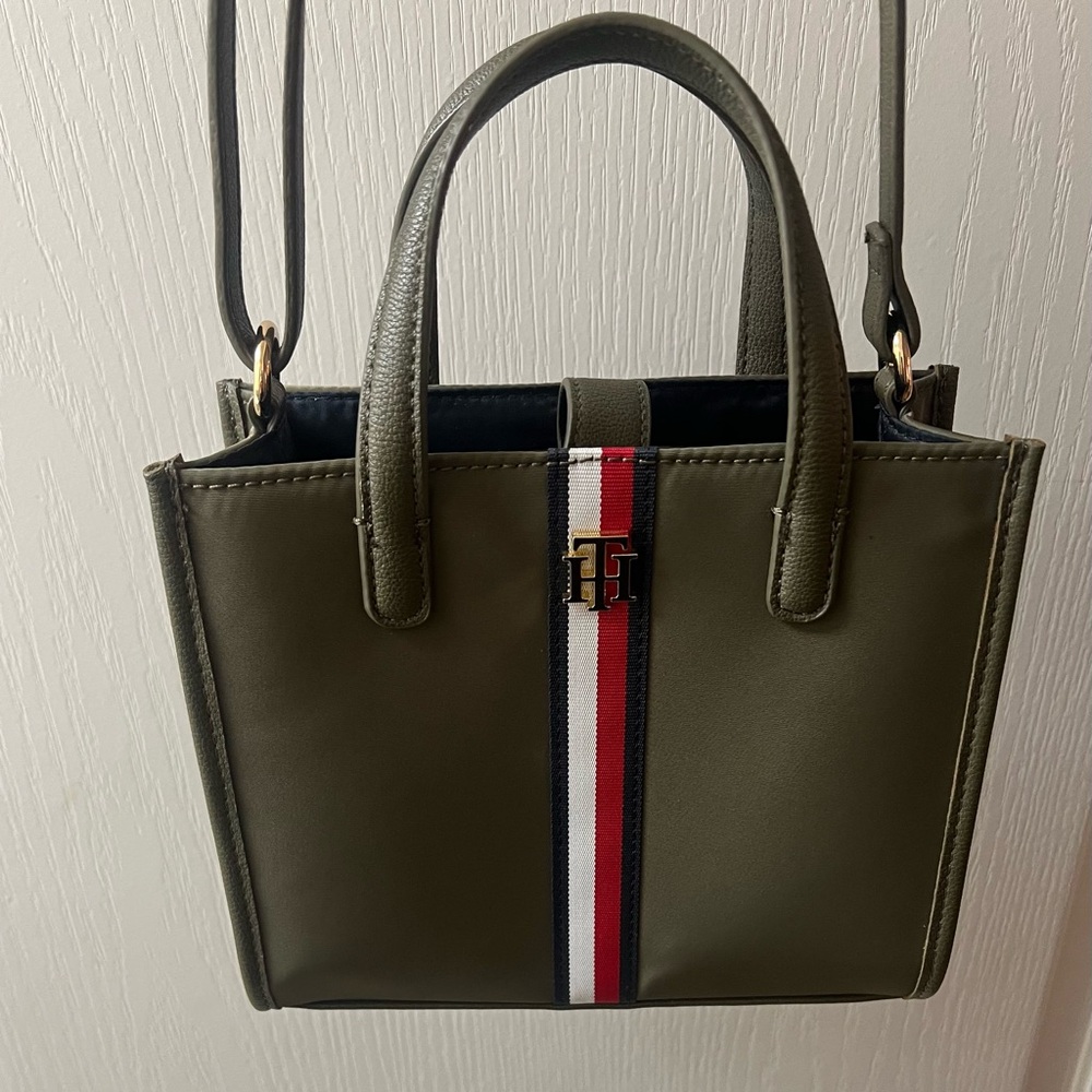 Tommy Hilfiger Olive Green Crossbody Handbag. New!